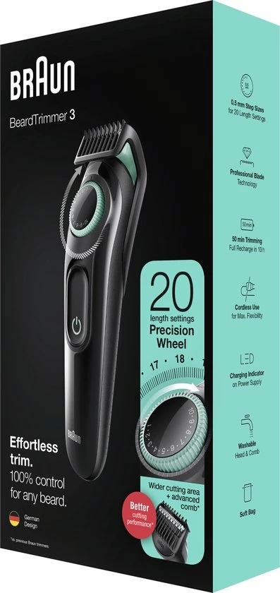 Groothandel ???? Braun Baardtrimmer 3 BT3323 - Trimmer Voor Mannen ???? 14 Groothandel ???? Braun Baardtrimmer 3 BT3323 - Trimmer Voor Mannen ???? - Afbeelding 12