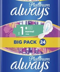 Korting 🤩 Always Platinum Normal - Maat 1 - Voordeelverpakking 8 X 24 Stuks - Maandverband Met Vleugels 🔥 -Oral-B Shop 420x840 3