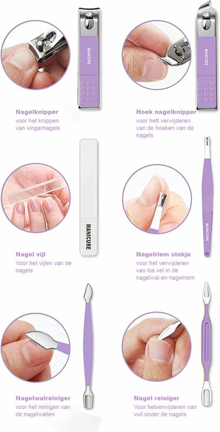 Goedkoopste π BAESS 16-delige Pedicure En Manicure Set - Nagelknipper - Pedicureset - Nagelvijl - Nageltang - Kalknagel - Roze π 6 Goedkoopste π BAESS 16-delige Pedicure En Manicure Set - Nagelknipper - Pedicureset - Nagelvijl - Nageltang - Kalknagel - Roze π - Afbeelding 4