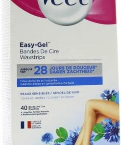 Groothandel 🎉 Veet Ontharingsstrips - Benen & Lichaam - Gevoelige Huid - Easy-Gelwax - 40 Stuks 😉 -Oral-B Shop 438x840 3