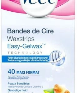 Groothandel 🎉 Veet Ontharingsstrips - Benen & Lichaam - Gevoelige Huid - Easy-Gelwax - 40 Stuks 😉 -Oral-B Shop 439x840 1