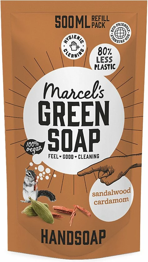 Promo π Marcel's Green Soap Navulling 500 Ml - Sandelhout En Kardamom π 3 Promo π Marcel's Green Soap Navulling 500 Ml - Sandelhout En Kardamom π