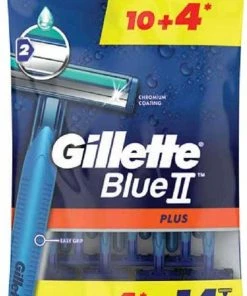 Promo 👏 Gillette Blue2 Plus ( 10 + 4 Pcs ) - Men's Disposable Razors 🌟
