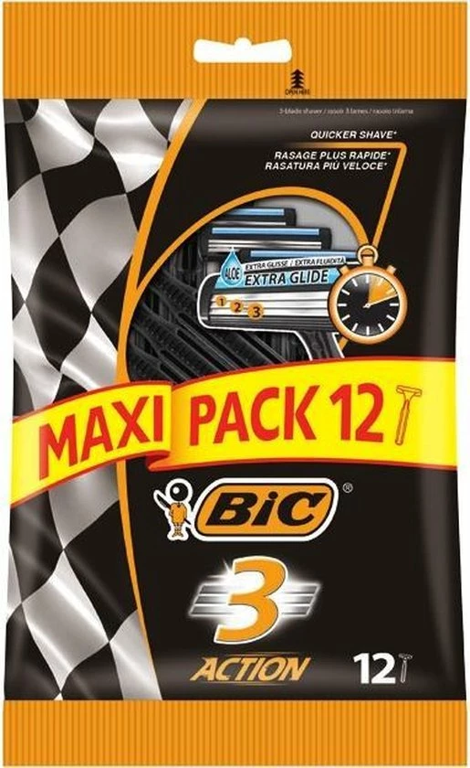 Groothandel π BIC 3 Actie Wegwerpscheermesjes Voor Mannen - 3 Blades - Set Van 12 π 3 Groothandel π BIC 3 Actie Wegwerpscheermesjes Voor Mannen - 3 Blades - Set Van 12 π
