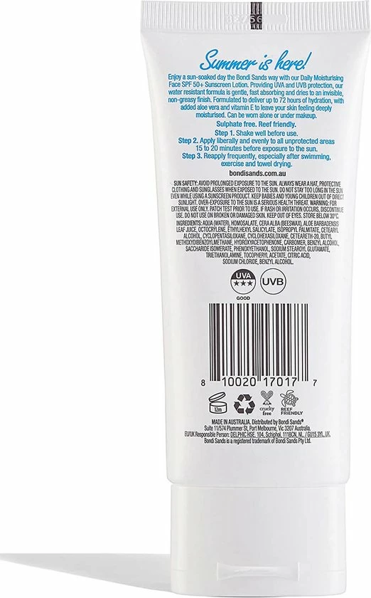 Promo ✔️ Bondi Sands Face Parfumvrij SPF50 75 Ml 🛒 4 Promo ✔️ Bondi Sands Face Parfumvrij SPF50 75 Ml 🛒 - Afbeelding 2