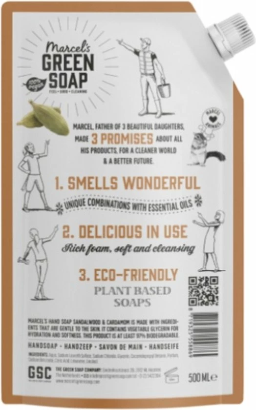 Promo π Marcel's Green Soap Navulling 500 Ml - Sandelhout En Kardamom π 8 Promo π Marcel's Green Soap Navulling 500 Ml - Sandelhout En Kardamom π - Afbeelding 6
