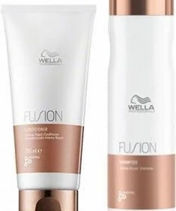 Promo ⌛ Wella Professionals Wella Shampoo 250ml En Conditioner Fusion Intense 200ml 🔥