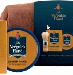 Aanbiedingen 😉 Vergulde Hand Geschenkset Toilettas Bruin ⭐