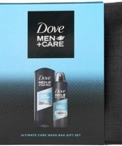 Goedkoopste 🥰 Dove Men+Care Dove MEN Clean Comfort Gechenkset - Toilettas & Deospray & Douchegel 🎉