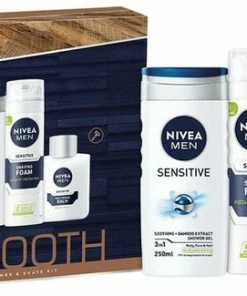 Uitgang 💯 Nivea Sensitive Geschenk Nivea – Men Smooth Sensitive - Scheerschuim, Aftershave & Douchegel 😉 -Oral-B Shop 550x325 2