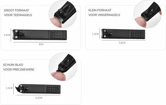 Goedkoopste π QY Nagelknipper Set - 3-delig - Zwart π 4 Goedkoopste π QY Nagelknipper Set - 3-delig - Zwart π - Afbeelding 2