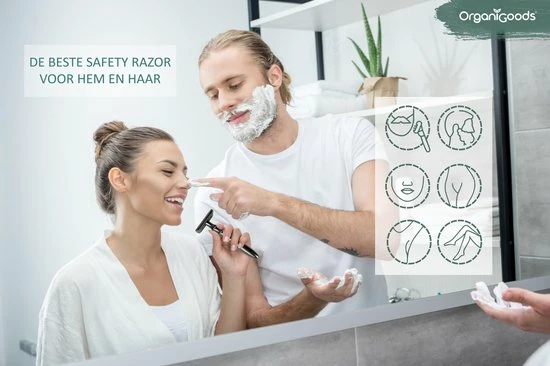 Beste Pirce ???? OrganiGoods Safety Razor RVS + 20 Scheermesjes Blades - Scheermesjes Voor Vrouwen - Mat Zwart - Double Edge Single Blade - Veiligheidsscheermes - Duurzaam Scheermesje ???? 12 Beste Pirce ???? OrganiGoods Safety Razor RVS + 20 Scheermesjes Blades - Scheermesjes Voor Vrouwen - Mat Zwart - Double Edge Single Blade - Veiligheidsscheermes - Duurzaam Scheermesje ???? - Afbeelding 10