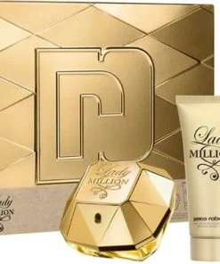 Beste deal 😍 Paco Rabanne Lady Million Eau De Parfum Spray 80ml Set 3 Pieces + Body Lotion 100ml + EDP Mini 5 Ml 🤩