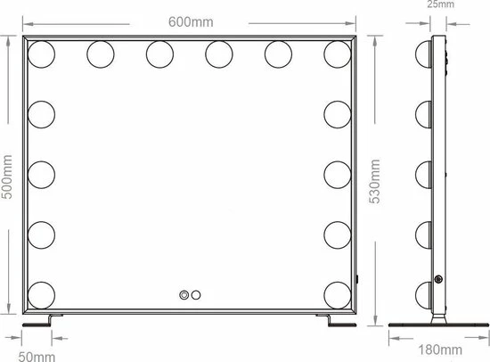 Top 10 π₯° Souvani Hollywood Spiegel | Videri Vanity Zwart | Spiegel Met Verlichting | Make Up Spiegel | Visagie Spiegel | Cosmetische Spiegel | Dimbaar π 6 Top 10 π₯° Souvani Hollywood Spiegel | Videri Vanity Zwart | Spiegel Met Verlichting | Make Up Spiegel | Visagie Spiegel | Cosmetische Spiegel | Dimbaar π - Afbeelding 4