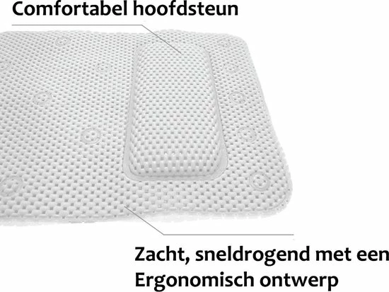Flash-uitverkoop ???? HappyBuy's Badkussen Voor In Bad - Nekkussen Bad - Hoofdsteun Bad - Badmatras - 30 Anti Slip Zuigzappen - Zacht En Orthopedisch Voor In Bad En Jacuzzi - Milieuvriendelijk - 36x124CM - Wit ???? 4 Flash-uitverkoop ???? HappyBuy's Badkussen Voor In Bad - Nekkussen Bad - Hoofdsteun Bad - Badmatras - 30 Anti Slip Zuigzappen - Zacht En Orthopedisch Voor In Bad En Jacuzzi - Milieuvriendelijk - 36x124CM - Wit ???? - Afbeelding 2