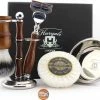 Kopen 😀 Haryali London Compleet Shaving Set In Hout & Metaal. Cadeau Voor Hem (Wooden Shaving Set) ⌛