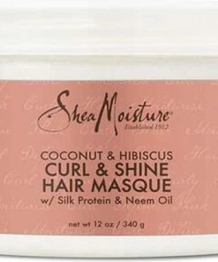 Korting ✨ Shea Moisture Coconut & Hibiscus Curl & Shine Hair Masque 340gr 😍