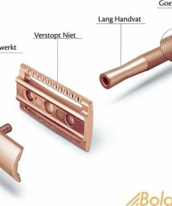 Begroting ❤️ Bolano® Safety Razor Rose Gold + 30 Double Edge Scheermesjes - Klassiek Scheermes Voor Mannen En Vrouwen - D657 🥰 -Oral-B Shop 550x429 2