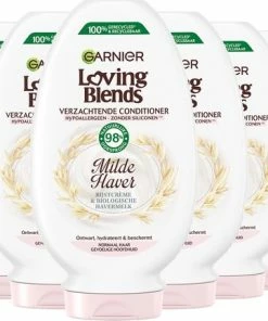Aanbiedingen ✔️ Garnier Loving Blends Conditioner - Milde Haver - Normaal Haar En Gevoelige Hoofdhuid - 6 X 250 Ml - Voordeelverpakking 🛒
