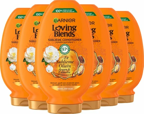 Flash-uitverkoop π― Garnier Loving Blends Conditioner - Argan & Cameliaolie - Droog En Dof Haar - 6 X 250 Ml - Voordeelverpakking β 3 Flash-uitverkoop π― Garnier Loving Blends Conditioner - Argan & Cameliaolie - Droog En Dof Haar - 6 X 250 Ml - Voordeelverpakking β