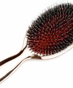 Uitgang 💯 Merkloos Extensions Borstel Rose Goud | Haarborstel Zwijnenhaar/Varkenshaar | Hair Brush |Tangle | Haarborstels Antiklit ❤️