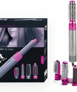 Aanbiedingen 🎉 Merkloos Airwrap Krultang 5 In 1 Multi Styler Föhn Roze – Krultang & Stijltang - Hairwrap – Fohnborstel – Airstyler – Haar Wrap – Fohn – Styltang – Multistyler ✔️