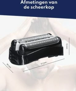 Korting ⭐ Pitt & Co. Universele Scheerkop Geschikt Voor Braun Series 3 32b – Vervangend Scheerblad Braun – Zwarte Cassette 😀 -Oral-B Shop 550x468 3