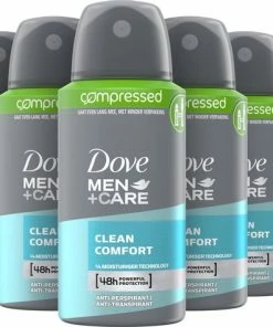 Beste Pirce ⌛ Dove Men+Care Dove Men+Care Clean Comfort Compressed Anti-Transpirant Deodorant Spray - 6 X 75 Ml - Voordeelverpakking 🔥