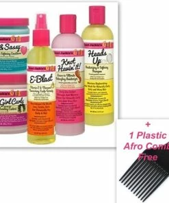 Beste deal 👍 Aunt Jackies Aunt Jackie’s 5-Pc Hair Set – Heads Up Shampoo + Soft & Sassy Conditioner + Knot Havin’ It! Moisturizer + Baby Girl Curls Custard + E-Blast Scalp Remedy ⌛