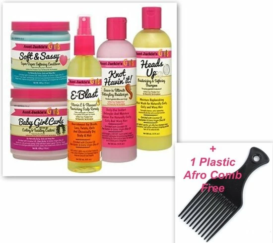 Beste deal π Aunt Jackies Aunt Jackie’s 5-Pc Hair Set – Heads Up Shampoo + Soft & Sassy Conditioner + Knot Havin’ It! Moisturizer + Baby Girl Curls Custard + E-Blast Scalp Remedy β 3 Beste deal π Aunt Jackies Aunt Jackie’s 5-Pc Hair Set – Heads Up Shampoo + Soft & Sassy Conditioner + Knot Havin’ It! Moisturizer + Baby Girl Curls Custard + E-Blast Scalp Remedy β