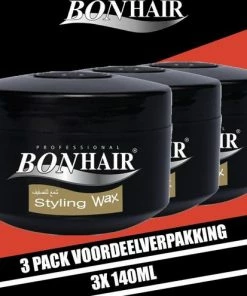 Groothandel 😉 BON HAIR Bonhair Professional Styling Wax 140 Ml - 3 Pack Voordeelverpakking 🔔