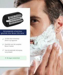 Korting ⭐ Pitt & Co. Universele Scheerkop Geschikt Voor Braun Series 3 32b – Vervangend Scheerblad Braun – Zwarte Cassette 😀 -Oral-B Shop 550x498 8