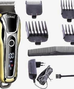 Flash-uitverkoop 😍 Kemei Men Children Hair Clipper Trimmer #Professional Barber# Cordless#High Quality LCD Electric# Cutter Shaver Razor 🌟