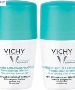 Aanbiedingen ⭐ Vichy Deodorant Intense Transpiratie Roller 48 Uur - Deodorant - 2 X 50 Ml ⭐