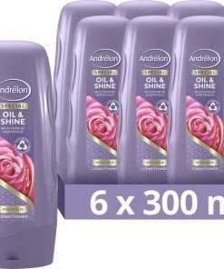 Nieuw 🥰 Andrélon Oil & Shine Special Conditioner - 6 X 300 Ml - Voordeelverpakking ⌛