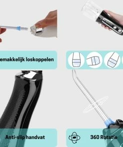 Hete verkoop 🎁 BOME Waterflosser Met 7 Opzetstukjes - Monddouche - Voorkom Tandsteen - Draadloos - 5 Standen - Zwart 🎉 -Oral-B Shop 550x519 2