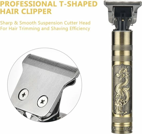 Beste deal ???? WAER Professioneel Scheerapparaat - Vintage - Oplaadbaar - Voor Professionele Barber - Geschikt Voor Hoofdhaar/Baardhaar - Trimmer Draadloos - Draak Gravure Op Het Handvat ???? 7 Beste deal ???? WAER Professioneel Scheerapparaat - Vintage - Oplaadbaar - Voor Professionele Barber - Geschikt Voor Hoofdhaar/Baardhaar - Trimmer Draadloos - Draak Gravure Op Het Handvat ???? - Afbeelding 5
