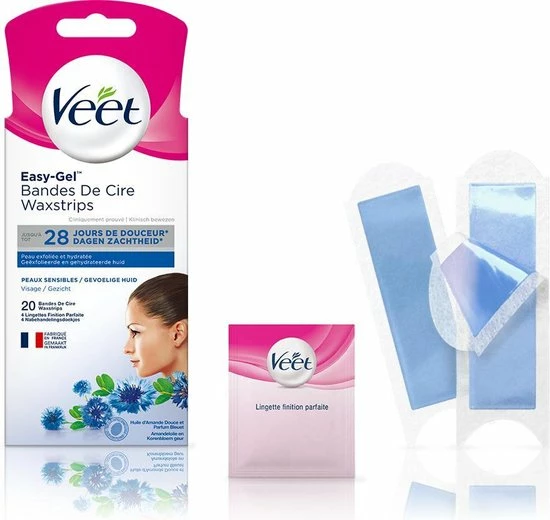 Aanbiedingen π Veet Easy-Gel Wax Ontharingsstrips - Gezicht - Gevoelige Huid - 2 X 20 Stuks π 4 Aanbiedingen π Veet Easy-Gel Wax Ontharingsstrips - Gezicht - Gevoelige Huid - 2 X 20 Stuks π - Afbeelding 2