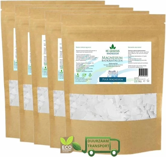 Uitgang ✨ Ré-genesis Magnesium Badkristallen Vlokken – Magnesium Badzout – Voetenbad - 2 Kg - In Eco Kraft Stazak ✨ 4 Uitgang ✨ Ré-genesis Magnesium Badkristallen Vlokken – Magnesium Badzout – Voetenbad - 2 Kg - In Eco Kraft Stazak ✨ - Afbeelding 2