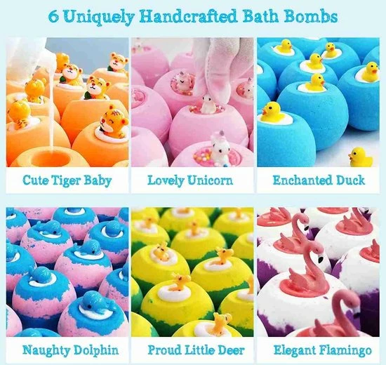 Uitgang ❤️ Aofmee Badbommen Voor Kinderen, Handgemaakte Natuurlijke Badbommen Met Verrassing Van Binnen, Shea-cacaoboter Hydrateren, Spa-fizzies-badbomset, Voor Dames, Meisjes, Jongens 🥰 6 Uitgang ❤️ Aofmee Badbommen Voor Kinderen, Handgemaakte Natuurlijke Badbommen Met Verrassing Van Binnen, Shea-cacaoboter Hydrateren, Spa-fizzies-badbomset, Voor Dames, Meisjes, Jongens 🥰 - Afbeelding 4