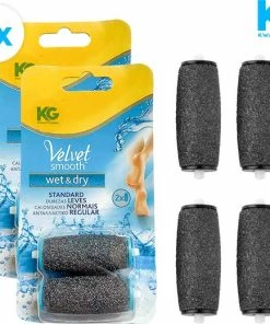 Flash-uitverkoop 🛒 KwalityGoods 4X Voetvijl - Navulling Velvet Smooth - Extra Grof - 2+2=4Stuks - Geschikt Voor Scholl Velvet Voetvijl 🌟