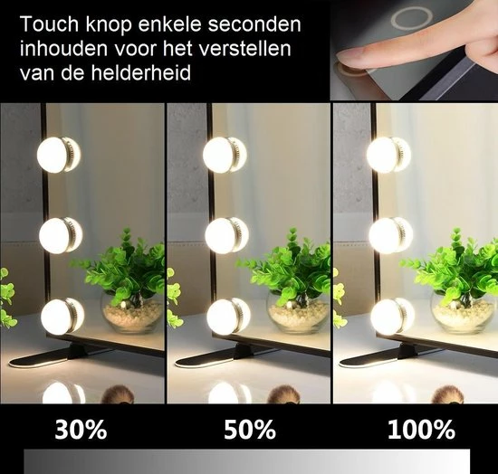 Top 10 π₯° Souvani Hollywood Spiegel | Videri Vanity Zwart | Spiegel Met Verlichting | Make Up Spiegel | Visagie Spiegel | Cosmetische Spiegel | Dimbaar π 4 Top 10 π₯° Souvani Hollywood Spiegel | Videri Vanity Zwart | Spiegel Met Verlichting | Make Up Spiegel | Visagie Spiegel | Cosmetische Spiegel | Dimbaar π - Afbeelding 2