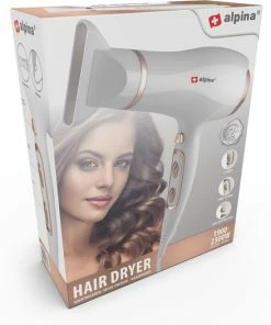 Beste deal ⭐ Alpina Haardroger - Föhn - 1900-2300 Watt - 3 Warmtestanden - 2 Snelheden - Coolshot - Wit En Rosé Goud 🎉 -Oral-B Shop 550x526 5