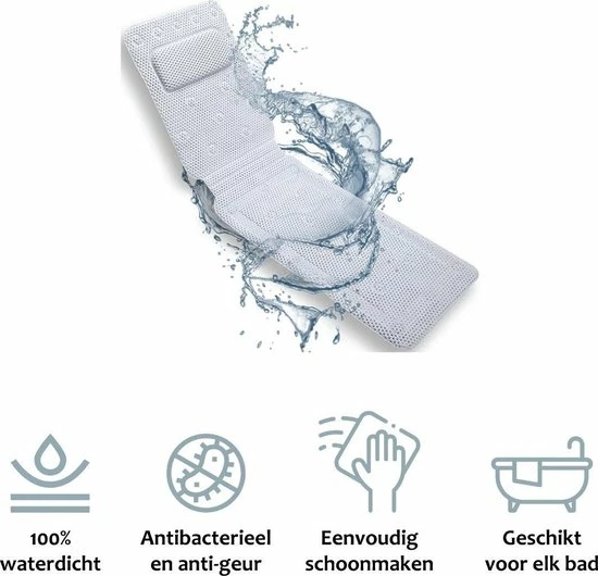 Flash-uitverkoop ???? HappyBuy's Badkussen Voor In Bad - Nekkussen Bad - Hoofdsteun Bad - Badmatras - 30 Anti Slip Zuigzappen - Zacht En Orthopedisch Voor In Bad En Jacuzzi - Milieuvriendelijk - 36x124CM - Wit ???? 8 Flash-uitverkoop ???? HappyBuy's Badkussen Voor In Bad - Nekkussen Bad - Hoofdsteun Bad - Badmatras - 30 Anti Slip Zuigzappen - Zacht En Orthopedisch Voor In Bad En Jacuzzi - Milieuvriendelijk - 36x124CM - Wit ???? - Afbeelding 6