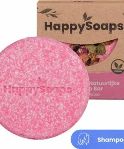Coupon 🔔 HappySoaps Shampoo Bar - La Vie En Rose - Alle Haartypes - 100% Plasticvrij, Natuurlijk En Vegan - 70gr 🎁