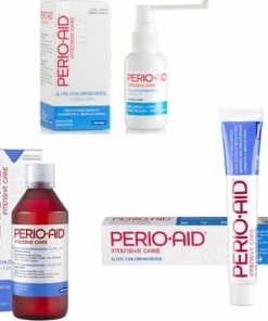 Coupon 🎉 Perio Aid PerioAid Voordeelpakket - Mondspoeling + Tandpasta + Mondspray 😍