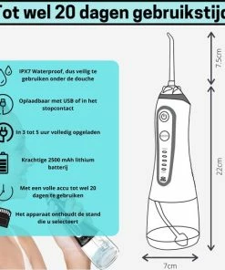 Hete verkoop 🎁 BOME Waterflosser Met 7 Opzetstukjes - Monddouche - Voorkom Tandsteen - Draadloos - 5 Standen - Zwart 🎉 -Oral-B Shop 550x540 2