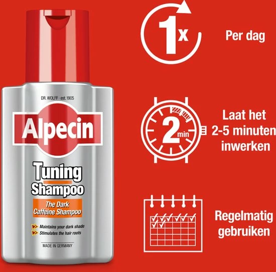Uitgang βοΈ Alpecin Tuning Shampoo 2x 200ml | Behoudt Natuurlijke Haarkleur En Ondersteunt Haargroei | Donkere Cafeïne Shampoo Om Grijze Haren π― 8 Uitgang βοΈ Alpecin Tuning Shampoo 2x 200ml | Behoudt Natuurlijke Haarkleur En Ondersteunt Haargroei | Donkere Cafeïne Shampoo Om Grijze Haren π― - Afbeelding 6