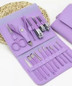 Goedkoopste 🎉 BAESS 16-delige Pedicure En Manicure Set - Nagelknipper - Pedicureset - Nagelvijl - Nageltang - Kalknagel - Roze 👏
