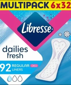 Beste Verkoop 😀 Libresse Normal Deo Fresh Inlegkruisjes - 6 X 32 - Halfjaar Voorraad ❤️